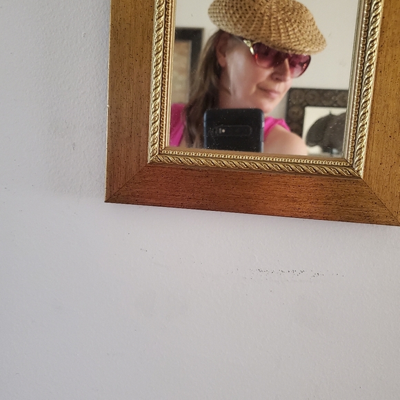 Vtg 1950's Straw Casquette Hat Made in USA size M - Picture 6 of 13